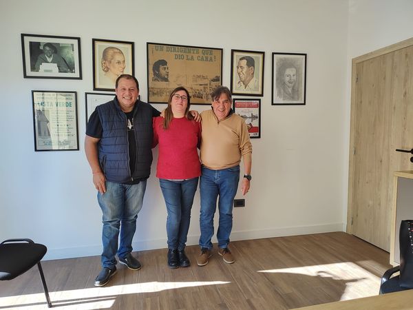 18-07-24 RUBEN  «Cholo» GARCÍA recibió a SANTIAGO VERA, Secretario General del STM Luján.